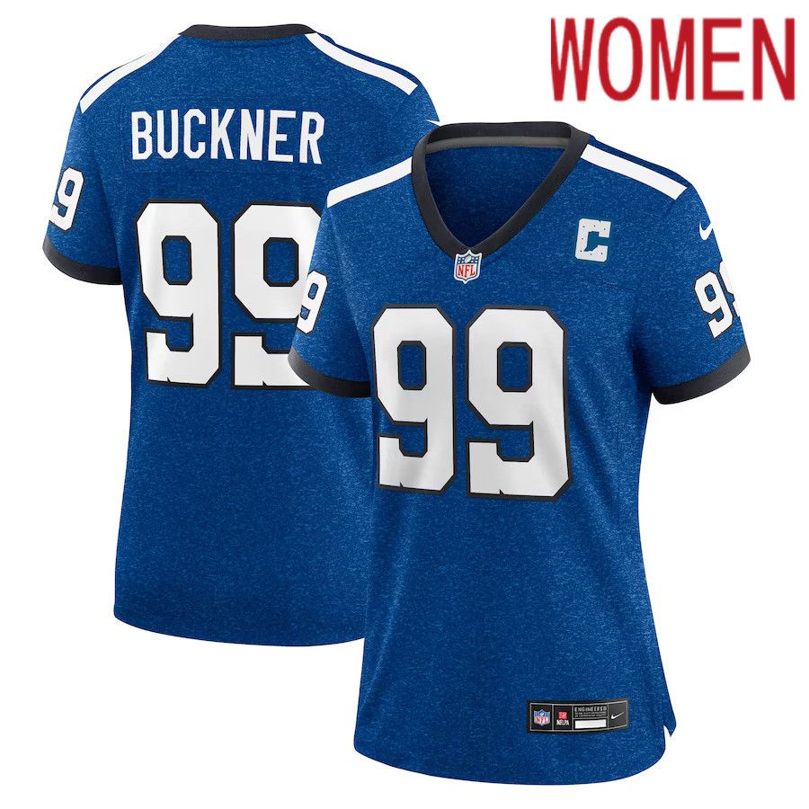 Women Indianapolis Colts #99 DeForest Buckner Nike Royal Indiana Nights Alternate Game NFL Jersey